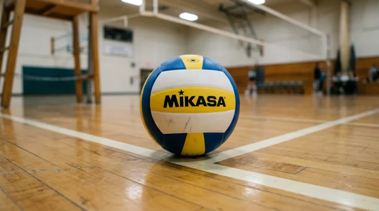 Volleyball auf einem Spielfeld mit Prozentzahlen als Symbol für Auszahlungsquoten